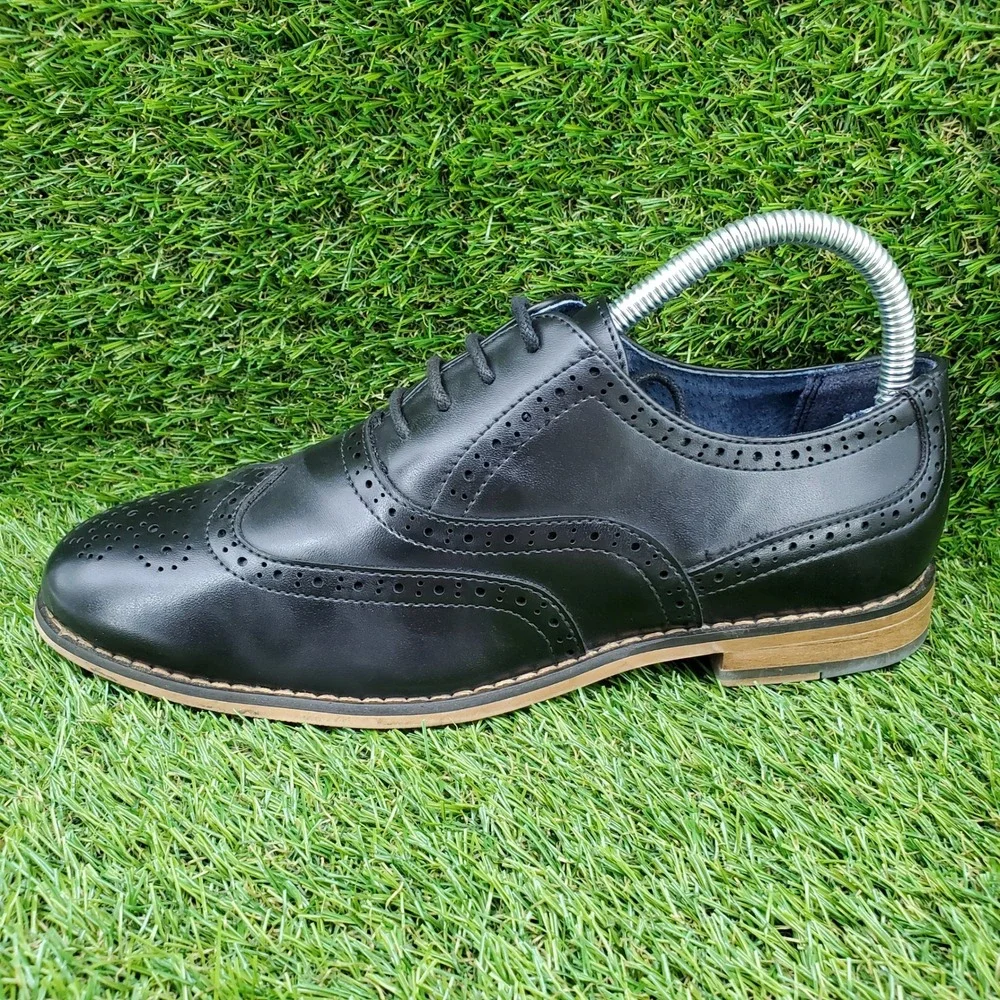 Bruno Marc Prince K2 SIZE 5 Big Kid Boys Wingtip Oxford Dress Shoes Black